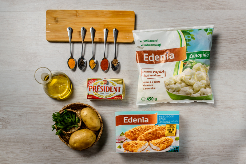 Fish and chips cu conopida si arome indiene (1)