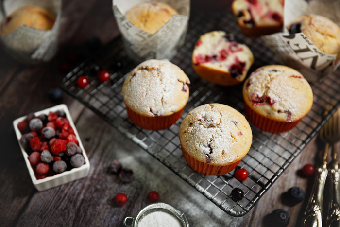 Muffins cu fructe de padure L