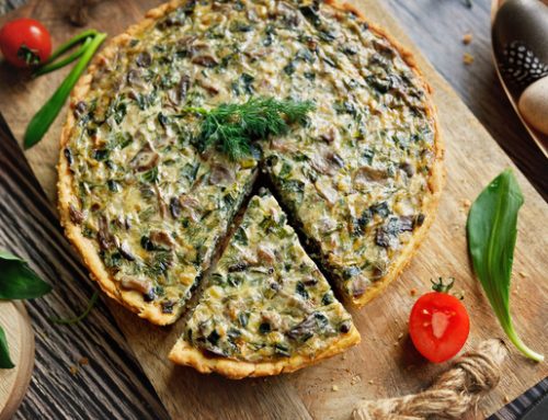 Quiche cu ciuperci si leurda – reteta