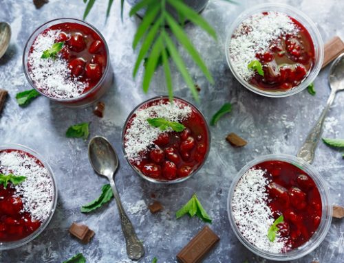 Crema de ciocolata cu cocos si visine – reteta